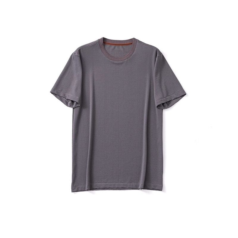 Accessible Luxury Seersucker Cool T-shirt Men's Short Sleeve Summer New Arrival Quick-Drying Clothes Export Men's Clothing Casual Ice Silk T-shirt