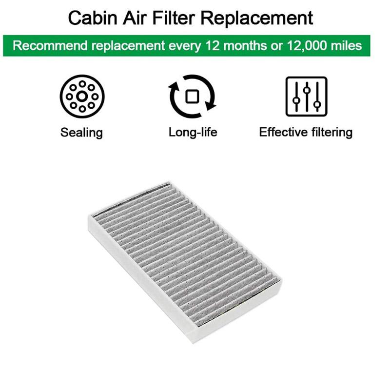 Filtro Abitacolo per Tesla Model S Filtro Aria HEPA con Carbone Attivo per Modello S 2012-2015 1035125-00-A