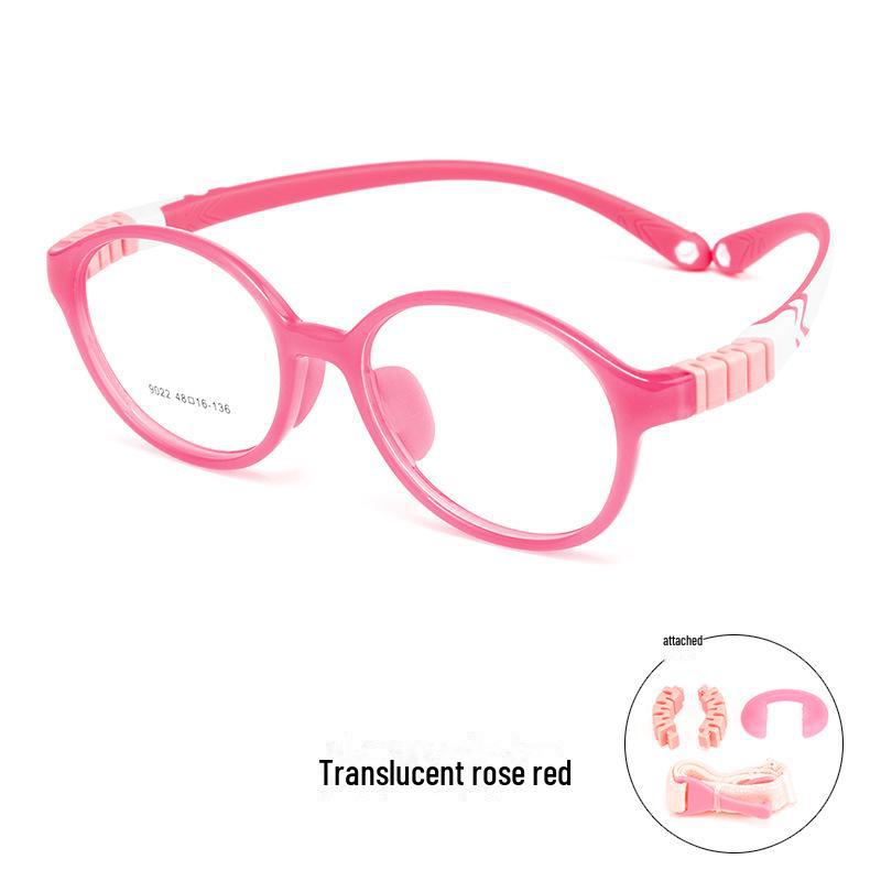 Danyang 9022ET Kids' Retro Round Myopia Glasses - Ultra-light Silicone TR Frame