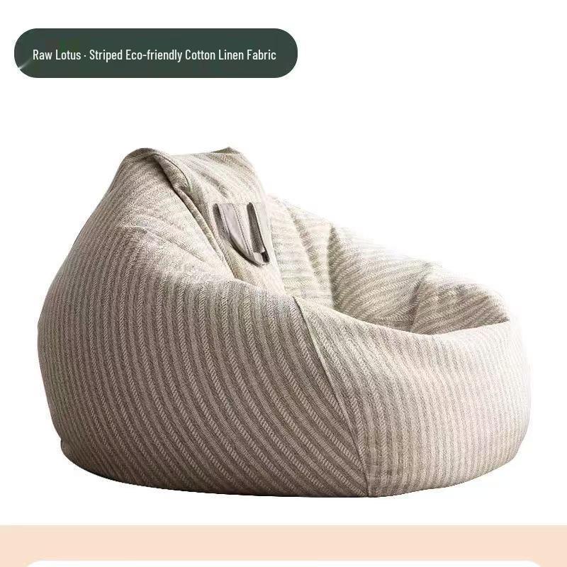 Cotton Linen Striped Washable Bean Bag Sofa for Living Room