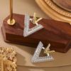 V-Shaped Luxury Earrings: Elegant, Two-Way Design, Fashionable Studs with Unique Versatile Style.