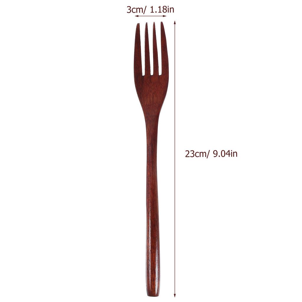 2Pcs Japanese Style Wind Wood Salad Mixing Forks Handmade Wooden Cooking Utensils Hotel Tableware Kitchen Cutlery