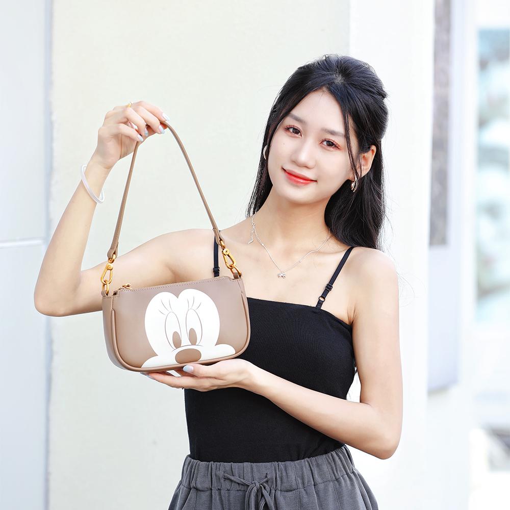 New Disney Mickey Series PVC With Polyester Shoulder Bag Regular Women's Night Black/Coffee/Milk Coffee BMK-71671B