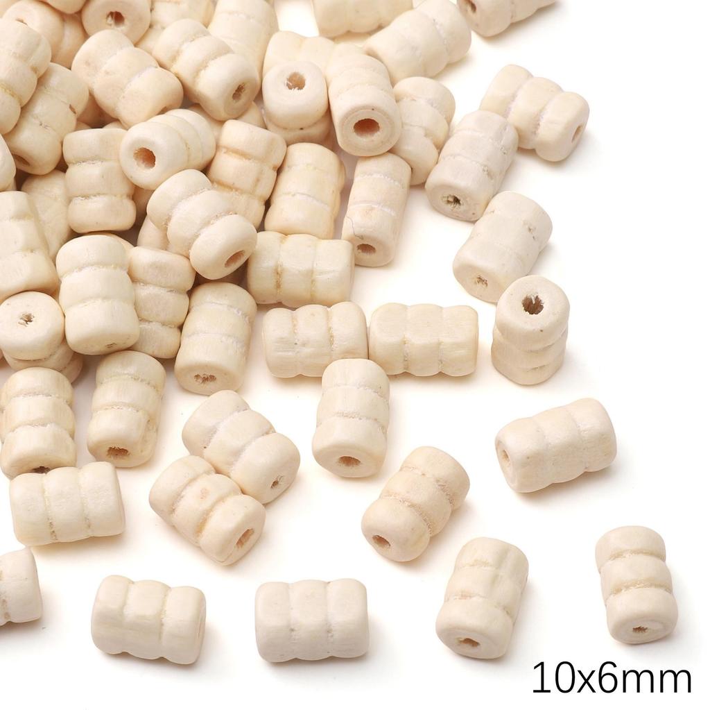Perline Multistile in Legno di Paulonia per Braccialetti e Collane Fai da Te: Accessori fatti a mano e perline sfuse