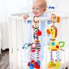 Non-Toxic Soft Giraffe Zebra Animal Handbells Rattles Plush Infant Baby Development Handle Toys With Teether Baby Toy For Newborn Gifts