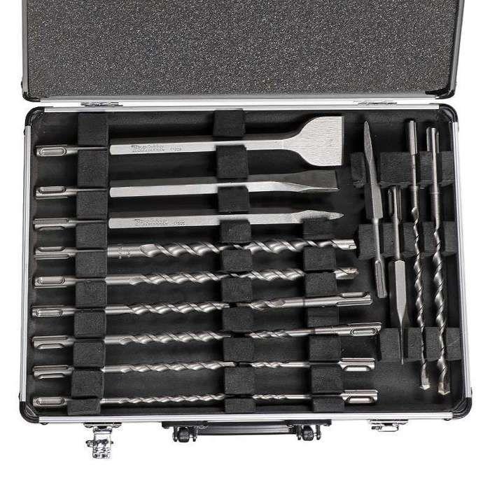 MAKITA Coffret de 5 burins et 12 forets SDS plus