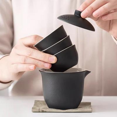 Reise-Expressbecher Tee-Set Outdoor Tragbar Ein Topf Drei Tassen Geschäftsgeschenke