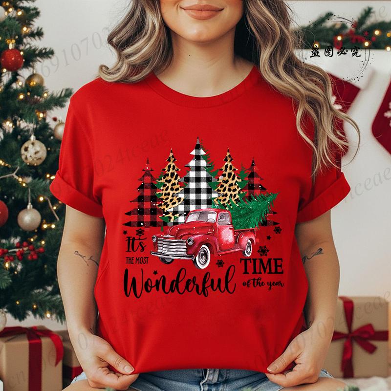 Women's Shirt It’s The Most Wonderful Time of The Year T Shirts Gingerbread Christmas Tee Festive Holiday Shirt Cookie Lover Top