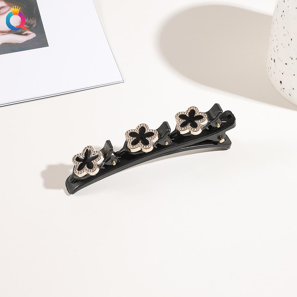 Vierblättriges Kleeblatt Blume Haarspange Damen Gebrochene Haarspange Flecht-Finishing-Artefakt Seitenklammer Ponyklammer