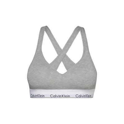 Sujetador Sólido con Cuello en V Ropa Interior para Mujer Gris QF1654-020
