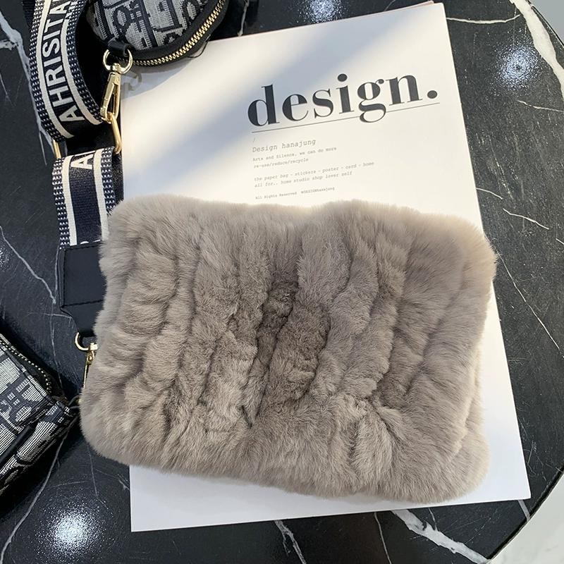 Rex Rabbit Hair Neck Cover Women's Winter Elastic Mesh Scarf Headband Versatile Real Fur Plush Headgear Children's Scarf