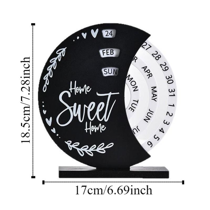 Adjustable Manual Rotating Desk Calendar Eternal Desktop Calendar  Student Dormitory