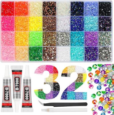 Gemischtfarben Süßigkeiten Harz Strasssteine Set für Nagelkunst - 3mm/4mm/5mm Flachrücken