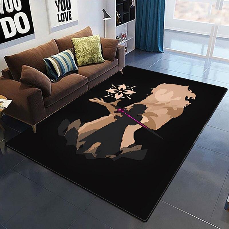 Genshin Impact Teppiche, Wohnzimmer-Dekoration, Schlafzimmer, Salon, Teetisch, Bereich, Teppich, Matte, weiches Flanell, große Teppiche und Baby-Geschenkteppich