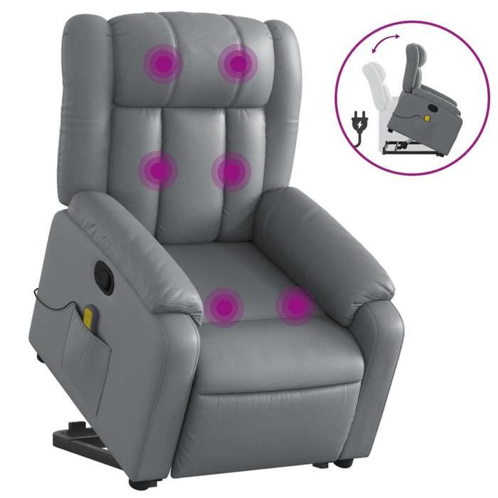 VidaXL Reclining Massage Armchair, Relaxation Chair with Backrest, Seat with Armrests, Living Room TV Armchair, 3205274