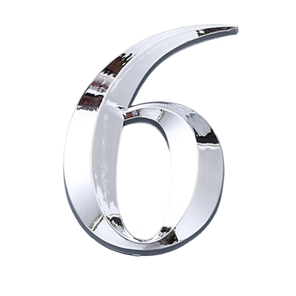 0-9 Number Signage, Electroplated Number Signs , Door Number Signs (with Adhesive Backing)