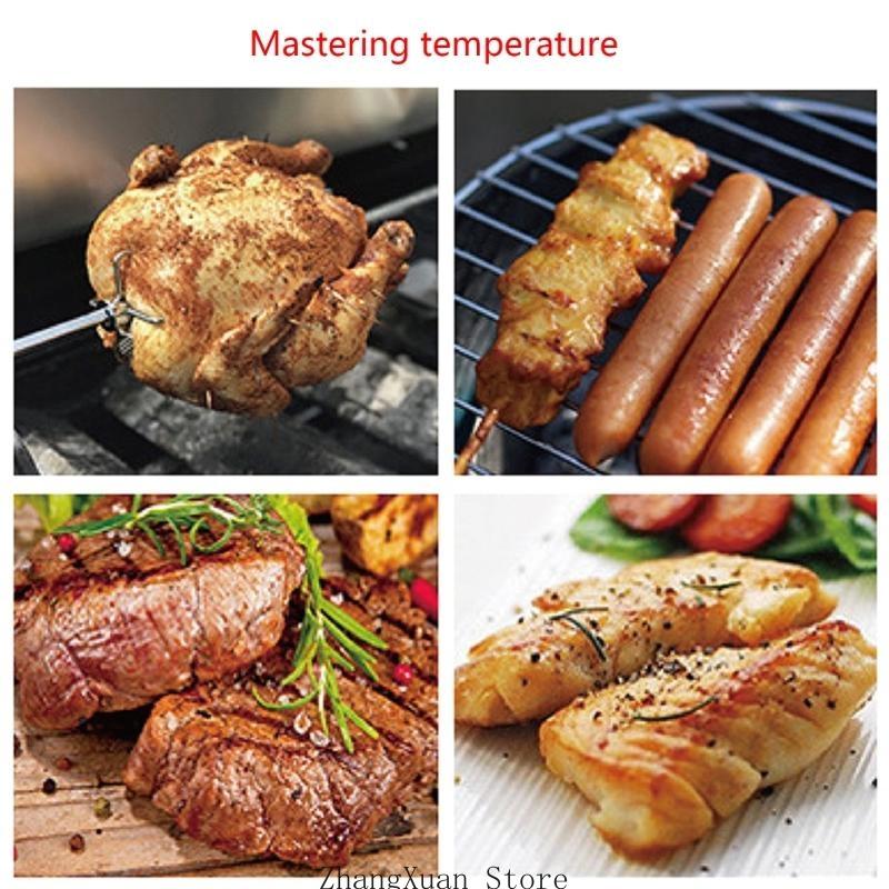 Industrial Grade BBQ Thermometer Gauges Stainless Steel Smoking Temp Gauges 3XUF