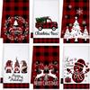2PCS Christmas towel cloth, dish towel, cross-border microfiber Christmas printing, kitchen towel cloth, dish towel