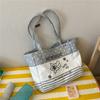 Cute Polka Dot Tote Bag for Women Shoulder Bag with Star Print and Striped Design, Large Capacity Everyday Bag