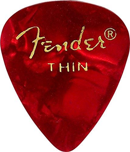 Fender 8 Pieces Teardrop Thin Guitar Picks Assorted Colors