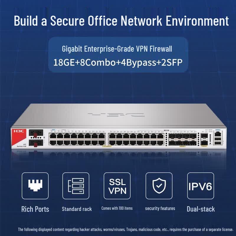 

H3C F100-M-G5-EI Enterprise VPN Firewall Router (CN version)