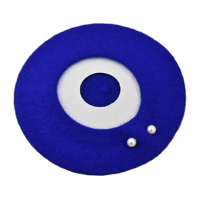 56cm Malířská čepice Lehký Perlový Baret Retro Kšiltovka Vintage Tenká Vintage Vlna Francouzská Dámská Podzimní