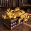 Studiekamer Ornament Slaapdraak Boekenkast Decor, Boekhoek Figurine, Gotisch Functioneel Boekenkast Decor Fantasie Boekenzitter Ornament, Plank