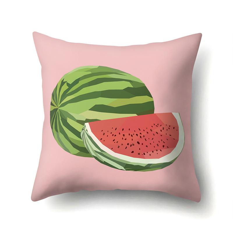 Cool Summer Fruit Polyester Pillowcase Car Decoration Home Print Small Fresh Cute Pillowcase