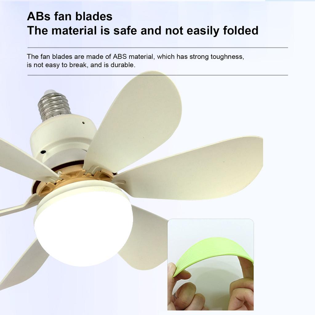 30W Mini Ceiling Fan Light 6 Blades Dimmable Color Temperature 3 Speed Wind 1H 2H 4H Timer Night Light Remote Control E27 Milky White