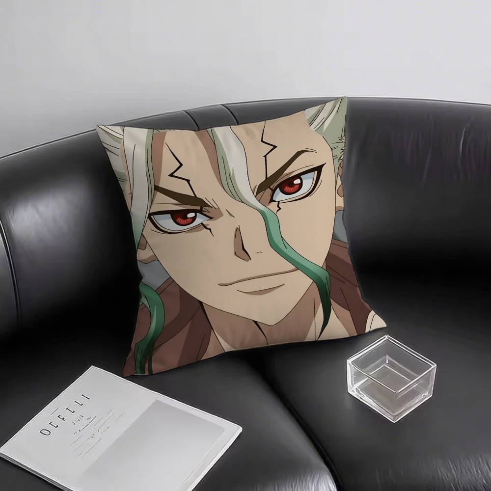 1Pc Anime Dr. Stone Pillow Case Fashion Square Pillowcase Bedroom Sofa Room Ins Decoration Leisure