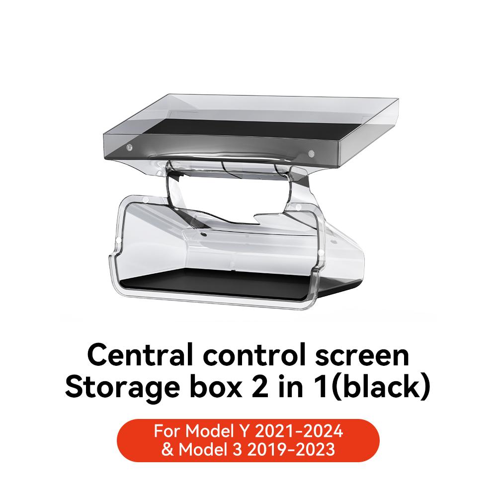 For Tesla Model 3 Y Highland Juniper 2021-2026 Storage Box Hidden Center Console Organizer Tray Magnetic Under Screen Box