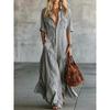 Women S Summer Shirt Dress A Line Solid Color Seven Quarter Sleeve