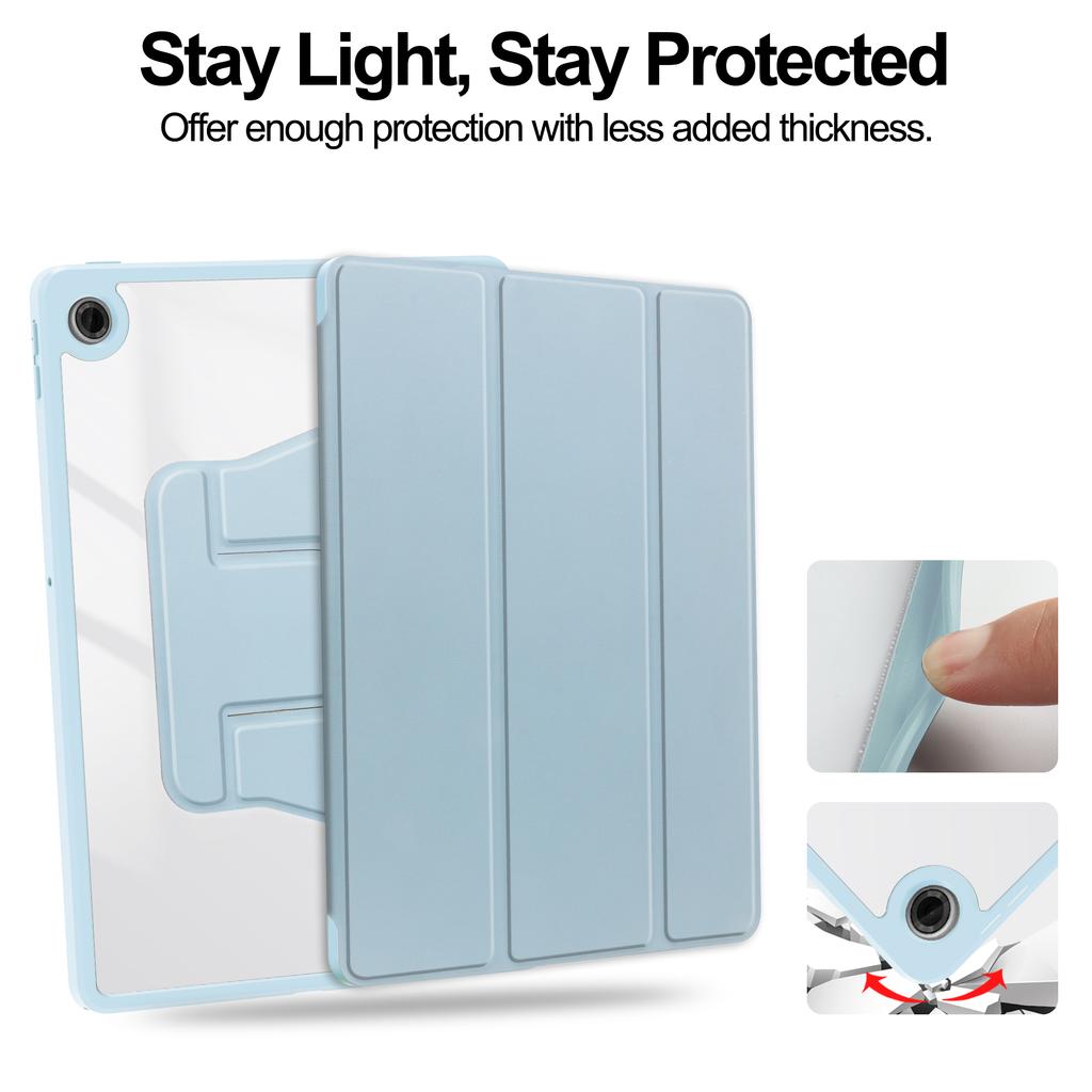 Für Lenovo Tab TB311FU Hülle 360° drehbarer Ständer PU-Leder+Acryl Tablet-Hülle (Ohne Tastatur)