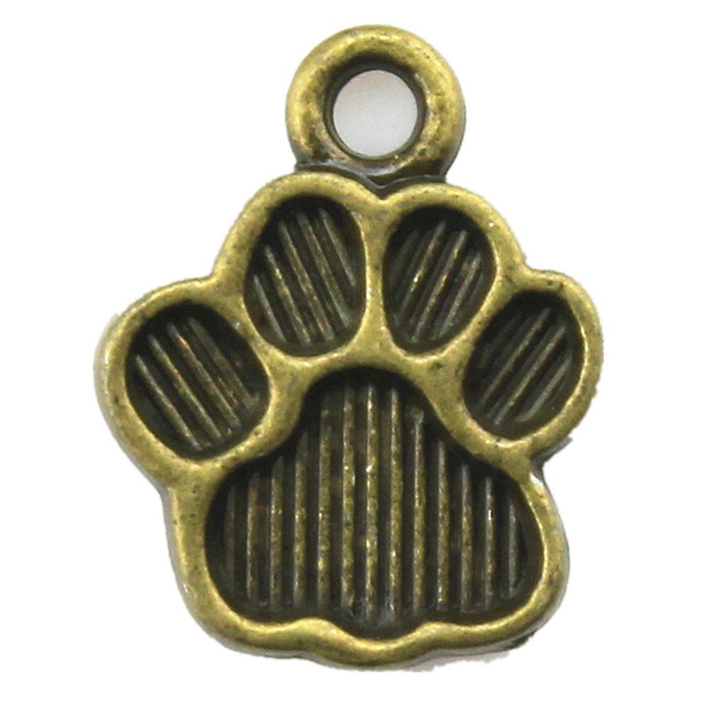 Alloy Dog Paws Charms Bear Paws Pendants For Jewelry Making Dog Themed Accessories