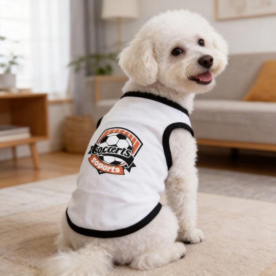 Pet Sleeveless T-Shirt Round Tank Top Neck Pet Breathable