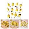 3D Cartoon Haarnadel Lieblich Gelbe Ente Haarspange Geburtstagsfeier Kopfschmuck Festival Haarspange Kinder Haarstyling-Werkzeug 12 STÜCKE
