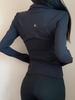 Black Goddess Spring Yoga Activewear Set: Slimming Long Sleeve Top & Pants