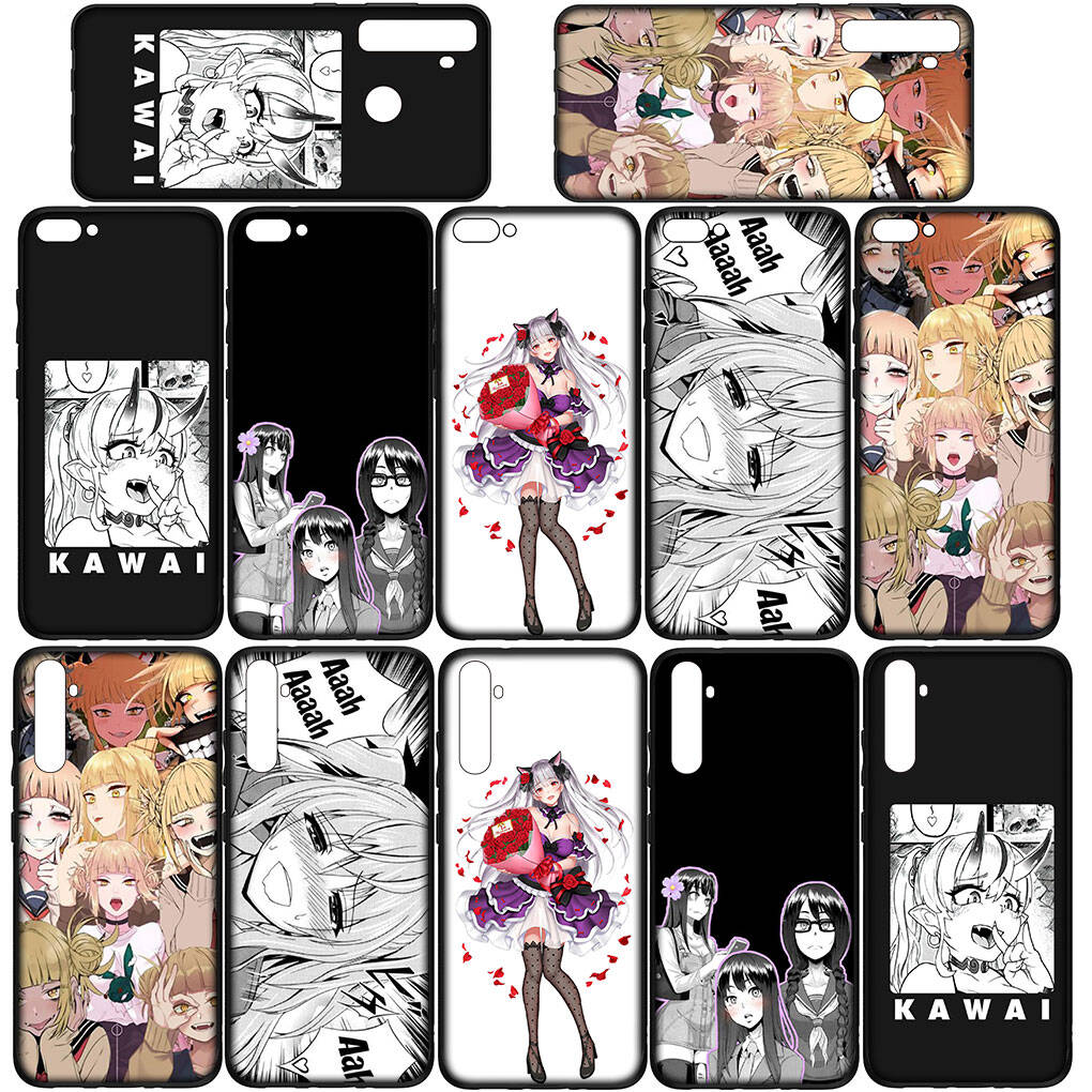 Mobilskal för Samsung Galaxy S25 S23 S22 S24 Ultra FE A05 A06 A15 A16 A36 A37 A35 A54 A55 A56 A57 A25 A26 A53 Tecknad Waifu Sugoi Ahegao Tjej Skydd