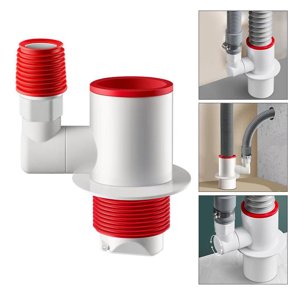 Washing Machine Floor Drain Joint Double Purpose Pipe Drainage Connector Dishwasher Hose Adapter Three-Way Disposer Trap Tool