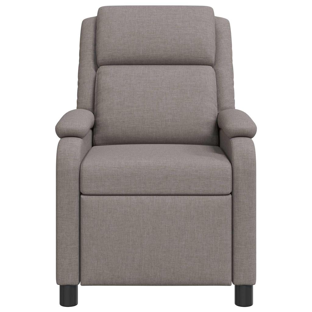 Massage Recliner Taupe Fabric