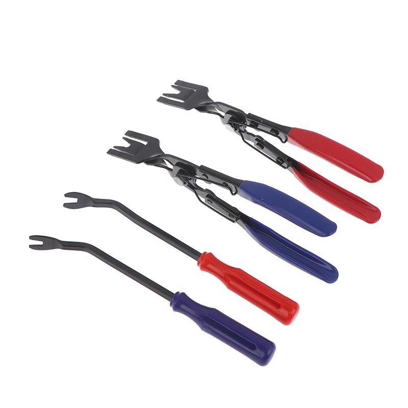 2Pcs Auto Fastener Trim Removal Tool Kit Car Panel Clip Removal Pliers Tools Clip Push Pin Removal Pliers Plier Door Panel Tool