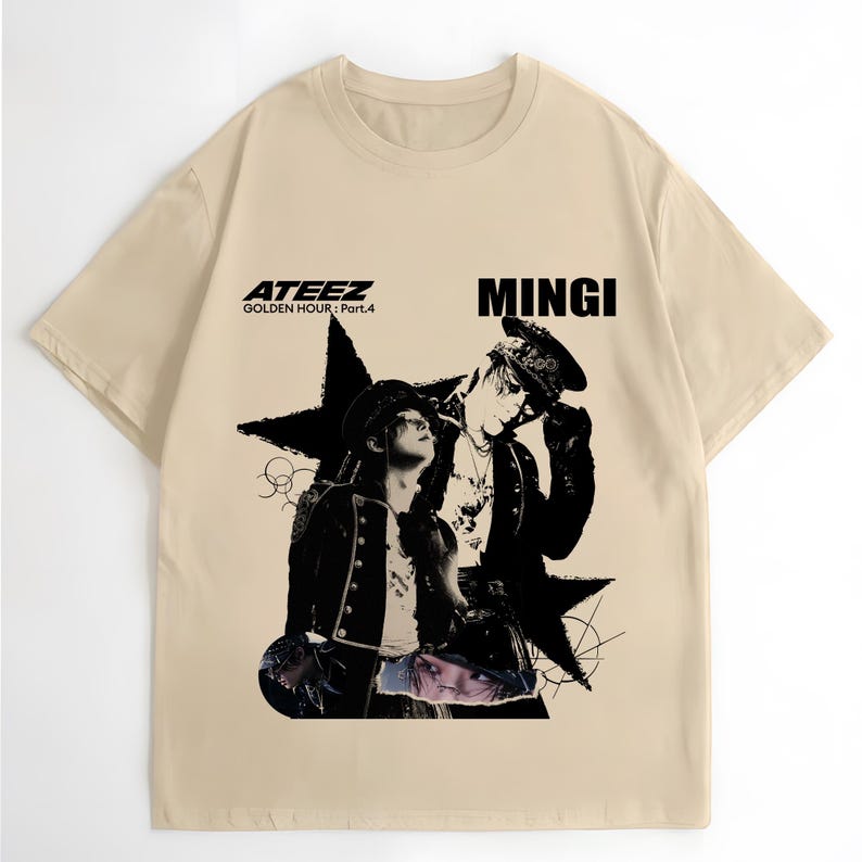 Ретро-рубашка Ateez Минги, Рубашка Ateez Golden Hour, Свитшот Ateez World Tour 2026, Рубашка с участниками Ateez Kpop, Мерч Ateez Adrenaline 4XL