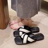 Slippers Women's Summer Wear 2025 New Versatile Internet Celebrity Soft Bottom One-word Drag Non-slip Flat Bottom Cool Slippers Ins Tide