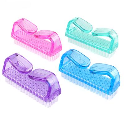 4Pcs/Lot Plastic Handle Grip Nail Brush Cleaning Brushes Kit Hand Fingernail Brush Cleaner Scrubbing Pedicure For Toes And Nails