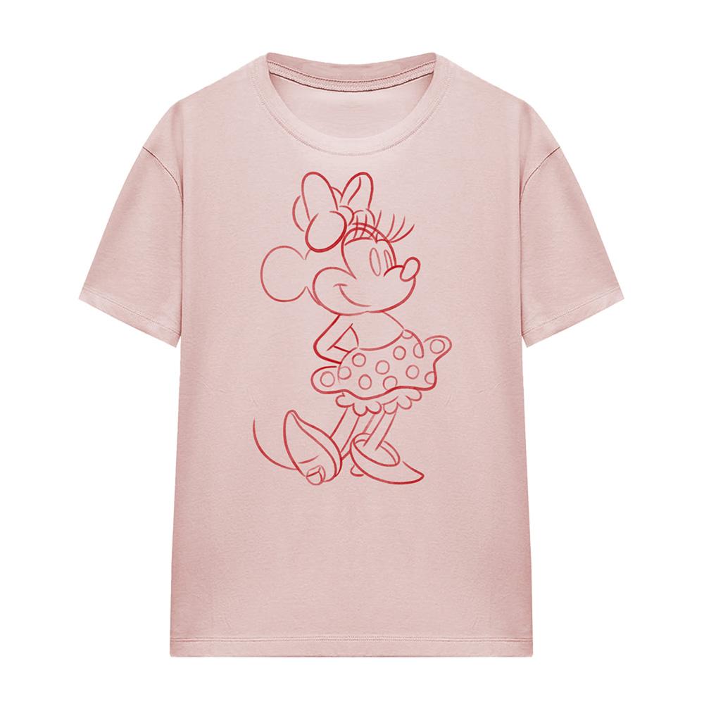 Disney Classics Unisex Adult Minnine Mouse Sketch T-Shirt