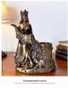 Exquisite European American Resin Ornament: Greek Angel Goddess of Wealth for Bookshelf or Entrance Cabinet