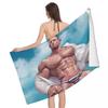 Sexy Muscle Boy Body Beach Towel Super Quick-drying Tempting Pride Gay Art Travelling Swimming Camping Bath Towels Boys Men Gift