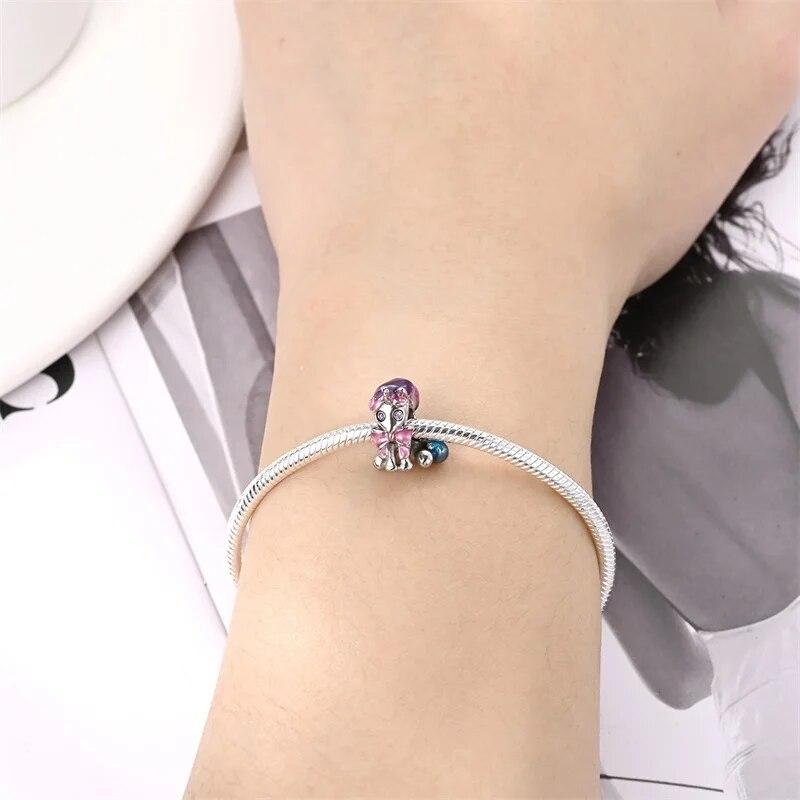Copper-Plated Fairy Tale Town Series Charms Fit Pan Snake Bone Bracelet Diy Bead Women Jewelry Birthday Gift New In