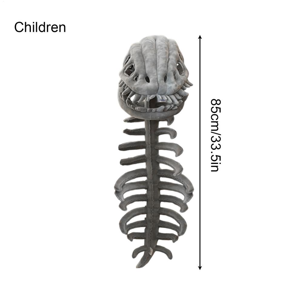 Dinosaur Skeleton Plush Costume Plush Stuffed Toy Halloween Skeleton Outfits for Kids Adults Stage Performance Themed Event