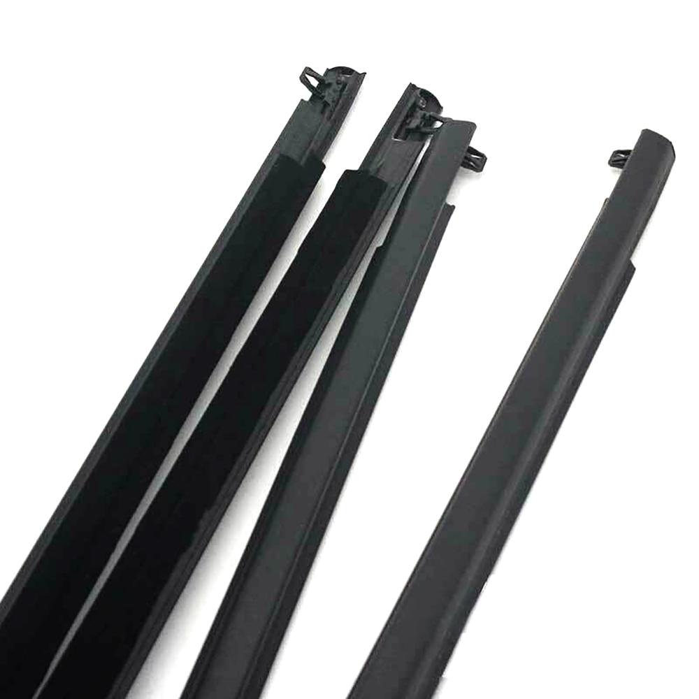 4 Stück Fensterdichtungsleisten für Mazda 3 2004-2009 Äußere Fensterglas-Dichtungsbänder Zierleisten für Vorder- und Hinterfenster Wasserdicht